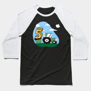 5th birthday tractor outfit for boys and farmers Baseball T-Shirt